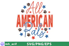 4th of July All American Pals SVG PNG Design Product Image 4