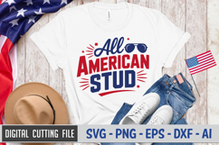 All American Stud SVG File | 4th of July SVG Product Image 2