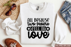 All because two people fell SVG, Family SVG Product Image 1