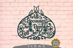 All Because Two People Fell in Love Papercut SVG Product Image 1