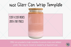 Valentine Libbey Can Wrap SVG PNG, 16OZ Glass Wrap Png Product Image 4