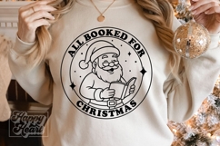 All Booked For Christmas SVG PNG - Christmas Book Lover Girl Product Image 1