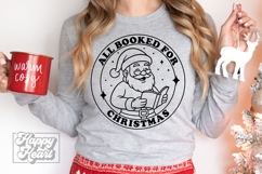 All Booked For Christmas SVG PNG - Christmas Book Lover Girl Product Image 3