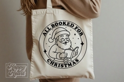 All Booked For Christmas SVG PNG - Christmas Book Lover Girl Product Image 4
