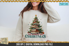 All Booked for Christmas is a professional design that is available at 300dpi PNG to use for Sublimation, iron-on transfer, DTG Printing and normal printing.
