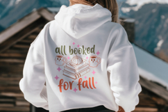 All Booked For Fall Cute Autumn Book Lover Reading Quote PNG Product Image 2