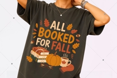 All Booked for Fall PNG, Cute Book Lover Fall Shirt Design Product Image 3