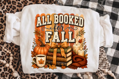 All Booked for Fall PNG,Book Lover Sublimation Design Product Image 3