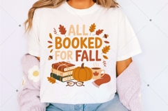 All Booked for Fall PNG, Cute Book Lover Fall Shirt Design Product Image 2