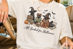 All Booked for Halloween PNG, Cat Book Lover Sublimation Product Image 2