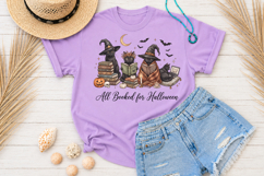 All Booked for Halloween PNG, Cat Book Lover Sublimation Product Image 3