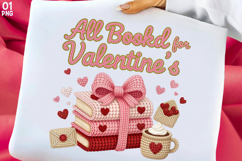 All Booked for Valentines PNG, Floral Valentine PNG, Product Image 1