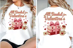 All Booked for Valentines PNG, Floral Valentine PNG, Product Image 2