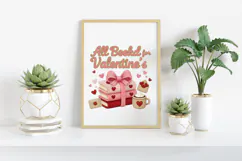 All Booked for Valentines PNG, Floral Valentine PNG, Product Image 3