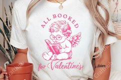 All Booked for Valentines PNG, Cupid Reading Book PNG Product Image 2