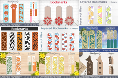 Layered bookmarks bundle svg, 3d laser cut bookmarks Product Image 5