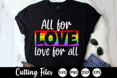 Pride SVG | Gay Pride SVG | All For Love Love For All Product Image 1