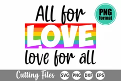 Pride SVG | Gay Pride SVG | All For Love Love For All Product Image 2