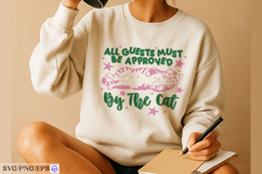 Funny Cat Hand-Drawn SVG PNG Sublimation Design Product Image 3