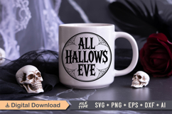 All Hallows Eve SVG File | Halloween Round Sign SVG Product Image 5