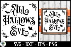 All Hallows Eve vintage SVG being show as a sign design