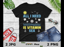 All I Need Is Vitamin Sea Png, Summer Png, Vacation Png Product Image 2