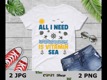 All I Need Is Vitamin Sea Png, Summer Png, Vacation Png Product Image 3