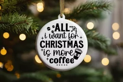All I Want For Christmas SVG ,Christmas Round SVG Design Product Image 2