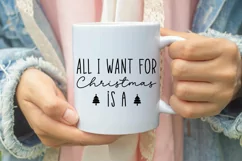All I Want For Christmas SVG , Christmas Quotes SVG Design Product Image 2