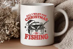 All I Want For Christmas Is Fishing SVG, Christmas Fishing Product Image 3