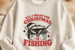 All I Want For Christmas Is Fishing SVG, Christmas Fishing Product Image 2