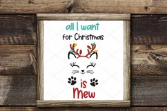 All I Want for Christmas is Mew Cat SVG Product Image 1