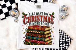 All I Want for Christmas Is More Books PNG, Book Lover Product Image 2