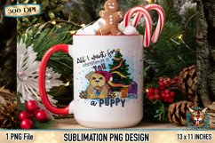 Christmas Sublimation, Puppy sublimation, T-shirt Design, Christmas Puppy, Christmas T-shirt