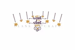 All I Want is Silent Night starbucks 16oz hot cup tumbler wrap svg presized template for tumbler grande suitable for cricut and silhouette