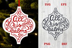 all is calm arabesque tree ornament