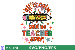 Christmas Teacher Funny Quote SVG PNG T-shirt Design Product Image 2