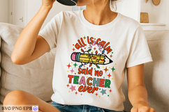 Christmas Teacher Funny Quote SVG PNG T-shirt Design Product Image 1