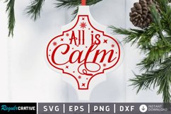 All is calm SVG, Arabesque Christmas SVG Design Product Image 1