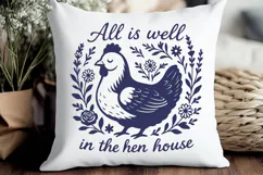 All Is Well in the Hen House SVG PNG | Peaceful Chicken Coop Product Image 2