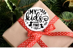 All my kids have paws SVG, Christmas dog Round SVG Design Product Image 3