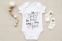 All Of God's Grace In One Tiny Face Svg, Baby Shower Png Product Image 1