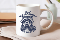 Funny Raccoon SVG PNG All My Flabbers Are Gasted Clipart Product Image 2