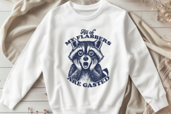 Funny Raccoon SVG PNG All My Flabbers Are Gasted Clipart Product Image 3