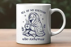All of My Systems Are Nervous SVG PNG | Anxious Duck Funny Product Image 3