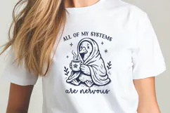 All of My Systems Are Nervous SVG PNG | Anxious Duck Funny Product Image 2