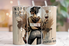 Nope Not Today, Funny Quotes Tumbler Wrap, Sarcastic Tumbler Product Image 1