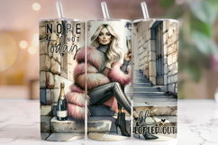 Nope Not Today, Funny Quotes Tumbler Wrap, Sarcastic Tumbler Product Image 1