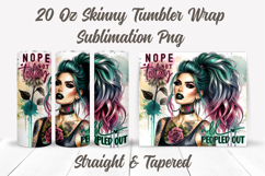 Nope Not Today, Funny Quotes Tumbler Wrap, Sarcastic Tumbler Product Image 2