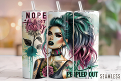 Nope Not Today, Funny Quotes Tumbler Wrap, Sarcastic Tumbler Product Image 1